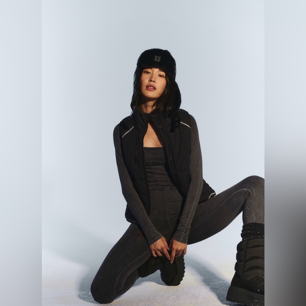 FP Movement by Free People Black washed tea Jumpsuit